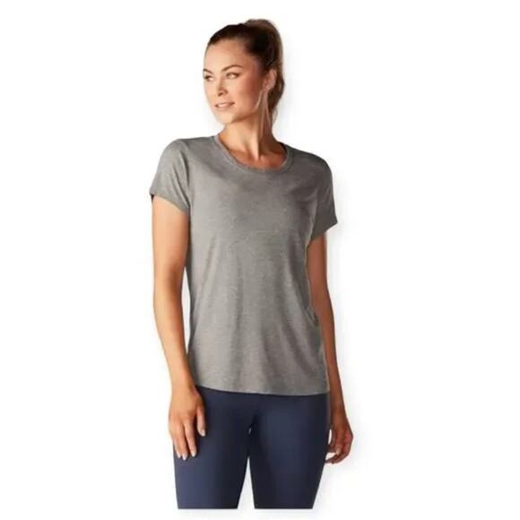 NWT Marc New York Performance Gray Short Sleeve Strappy Top Women's Size Medium - Picture 1 of 10